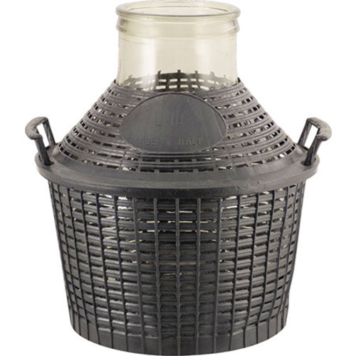 Glass Demijohn - 2.6 G (10 L) - Wide Mouth With Plastic Basket Brewmaster 