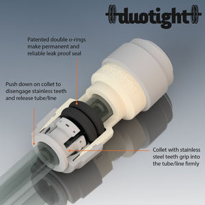 Duotight Push-In Fitting - 9.5 mm (3/8 in.) x 1/4 in. Flare (DUO120)