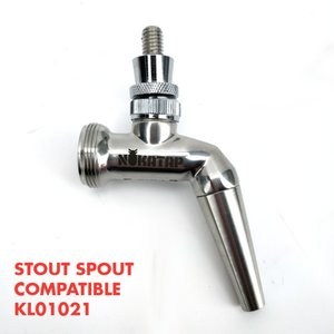 Stainless Steel Beer Faucet | Matte Black Finish | Stealth Bomber Edition | Forward Sealing | NukaTap
