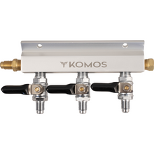Load image into Gallery viewer, KOMOS® Gas Manifold | Aluminum | 1/4 in. Flare | 2, 3, 4 Way