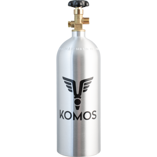 KOMOS® 5 lb CO2 Tank | Premium Aluminum | New | CGA320 Valve | US DOT Approved