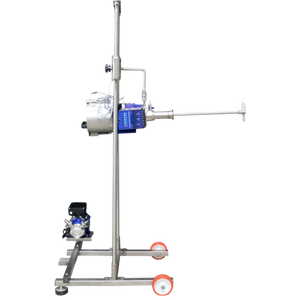 EnoItalia Wine Tank Mixer | Injection Pump | Variable Speed | Stainless Steel Mixing Rod & Cart | 1 HP | 1400 RPM | 220V Single Phase | Injection Pump