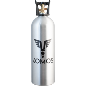 KOMOS® 25 lb CO2 Tank | Premium Aluminum | New | CGA320 Valve | US DOT Approved