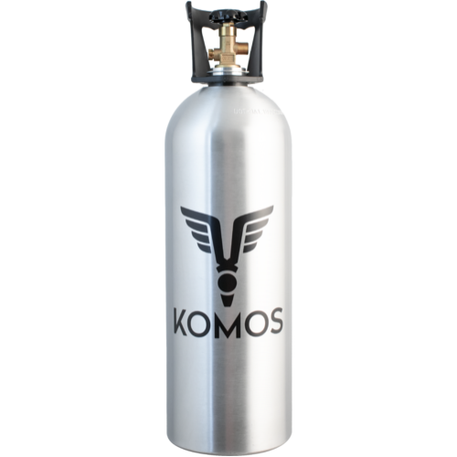 KOMOS® 25 lb CO2 Tank | Premium Aluminum | New | CGA320 Valve | US DOT Approved