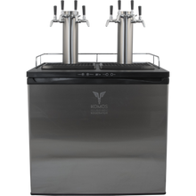 Load image into Gallery viewer, KOMOS® Double-Wide Double Tower Kegerator with Flow Control Nuka Tap Stainless Faucets