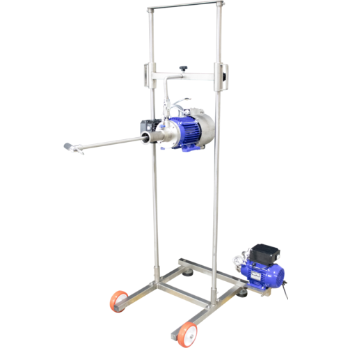 EnoItalia Wine Tank Mixer | Injection Pump | Variable Speed | Stainless Steel Mixing Rod & Cart | 1 HP | 1400 RPM | 220V Single Phase | Injection Pump