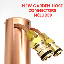 Load image into Gallery viewer, AlcoEngine Copper Reflux Still Top w/ Garden Hose Quick Disconnect (QD)