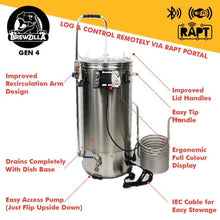 Load image into Gallery viewer, Gen 4 BrewZilla | All Grain Brewing System | Integrated Pump | Includes Wort Chiller | Wifi | Bluetooth| Rapt | 35L | 9.25G | 110V Brewmaster 