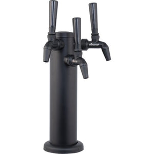 KOMOS® Matte Black Draft Tower With NukaTap Faucets (w/ Duotight Fittings; 1 - 4 TAPS) Brewmaster 