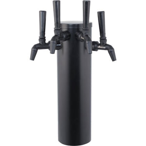 KOMOS® Matte Black Draft Tower With NukaTap Faucets (w/ Duotight Fittings; 1 - 4 TAPS) Brewmaster 