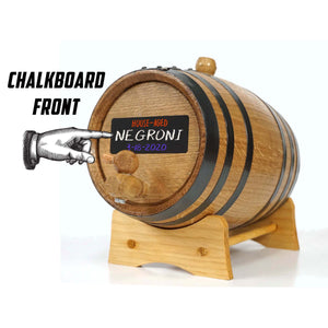 Oak Barrel with Chalkboard Front Thouasand Oak Barrels 1000 oaks 