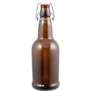 Pop Tops Swing Top Bottles - 16 oz Amber (Qty 12) Brewmaster 