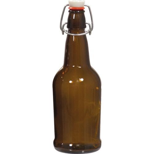 Flip Top Bottles - EZ Cap 16 oz Amber (Qty 12) B350 Brewmaster 