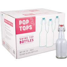 Load image into Gallery viewer, Swing Top Bottles - 16 oz Clear (Qty 12) Brewmaster 