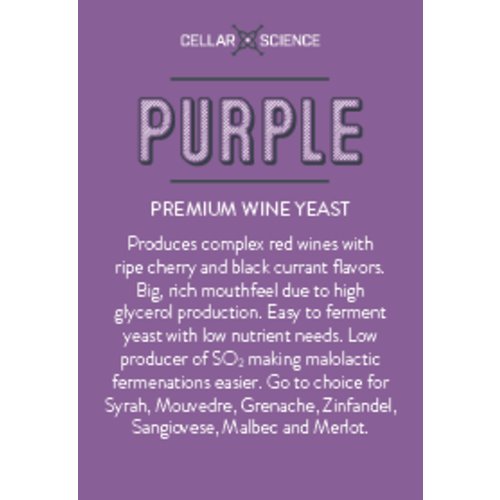 CellarScience® PURPLE Dry Wine Yeast Brewmaster 